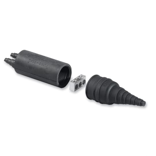 SL-3-2-K Homac Flood-Seal Compression Mechanical Splice Kit, 14 to 4 AWG, 14 to 2 AWG Aluminum/Copper Conductor, Aluminum/EPDM Rubber