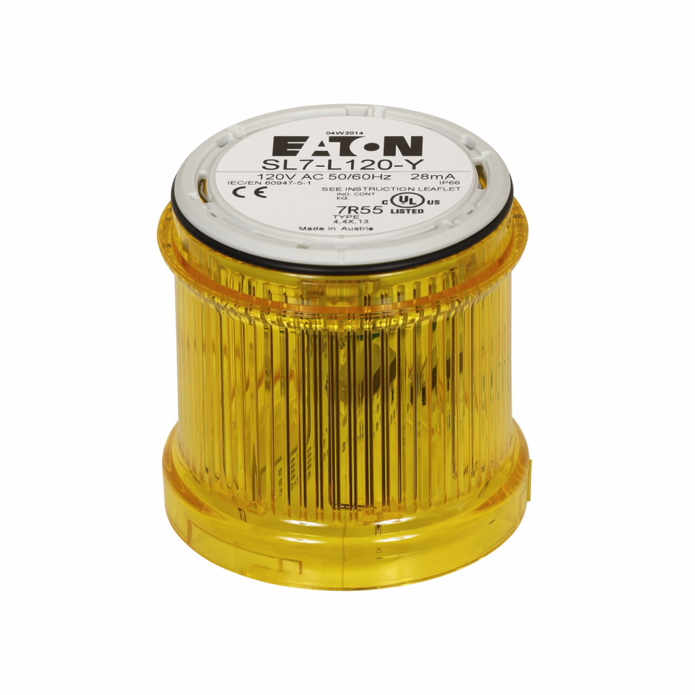 SL7-L120-Y Light Module With LED, 110/120 V AC, 70 mm Dia, Yellow