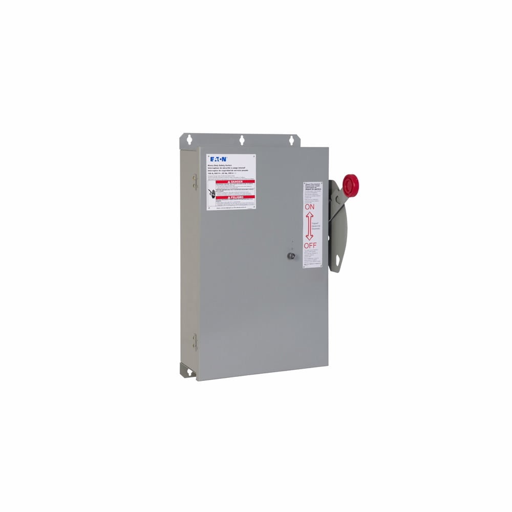 STS363UD1 Heavy Duty Low Voltage Non-Fusible Shunt Trip Safety Switch, 600 V AC, 100 A, 500 hp, 3 Poles