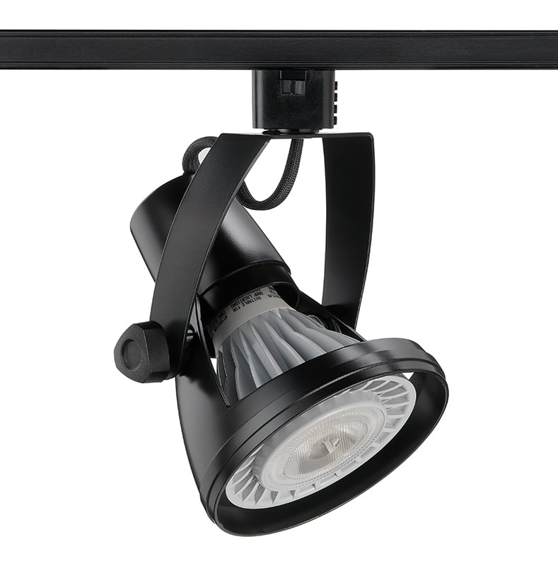 T1030 E26 18W WH T1030 Line Voltage Lampholder Track Head, Incandescent Lamp, 120 V AC, Gimbal Ring Head, 7-1/8 in Max Extension
