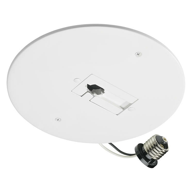 T57N WH Line Voltage Monopoint Cover, 7-5/8 in Dia x 3/16 in H, For Use With Juno Trac Fixtures