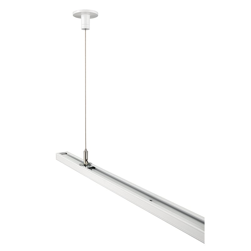 T597 48IN WH Cable Suspension Mounting Kit, 120 V AC, For Use With Rigid Ceiling One Circuit Trac System