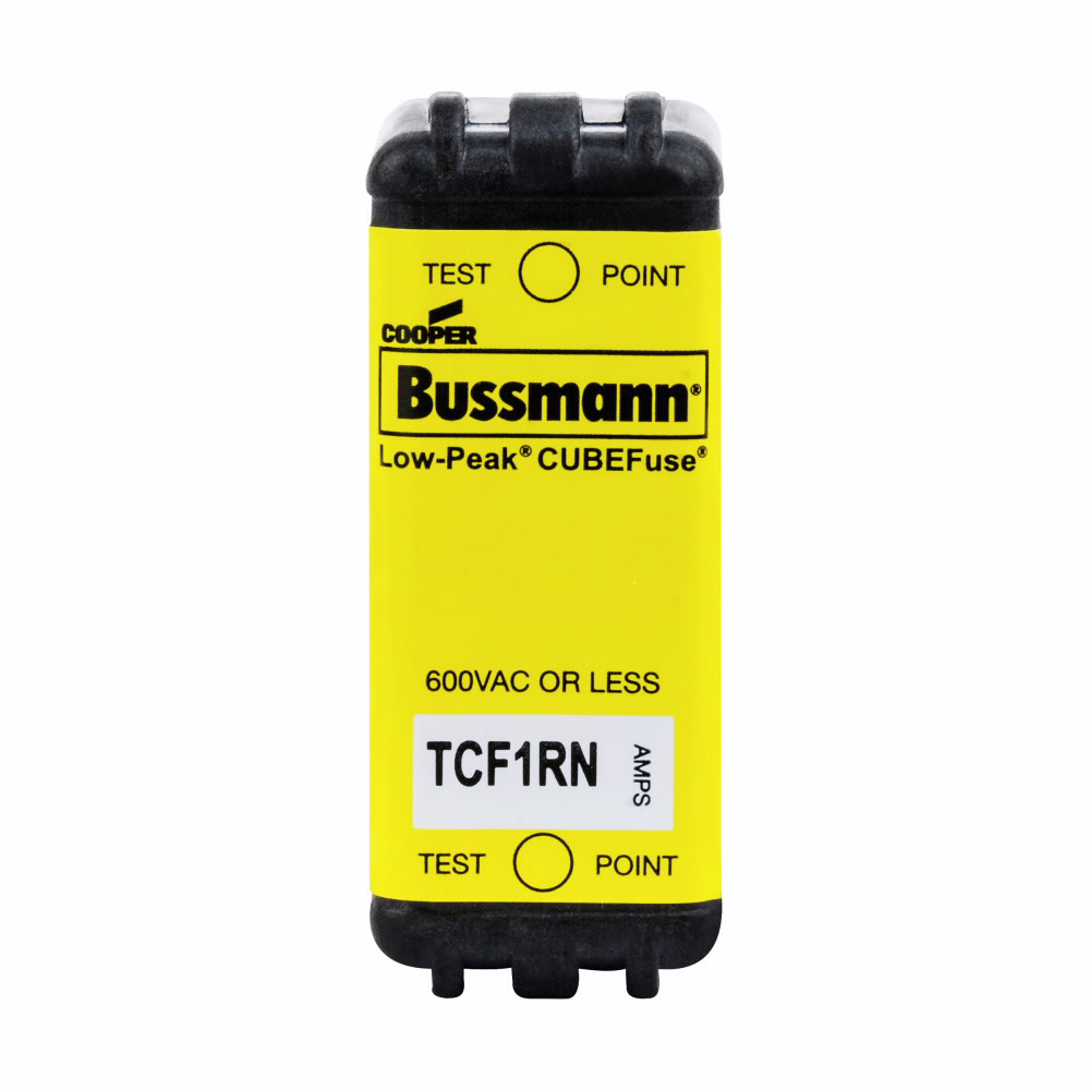 TCF1RN Non-Indicating Time Delay Cartridge Fuse, 1 A, 600 V AC/300 V DC, 100/300 kA Interrupt, Class: CF, Square Blade Body
