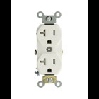 20A-125V 2-Pole 3-Wire Tamper Resistant Duplex Receptacle Side Wired Self Grounding Commercial Grade - White