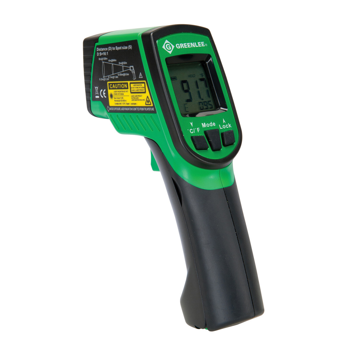 TG-2000 Dual Laser Infrared Thermometer, -76 to 1157 deg F, +/-2% Accuracy, 0.1 to 1, AAA Battery