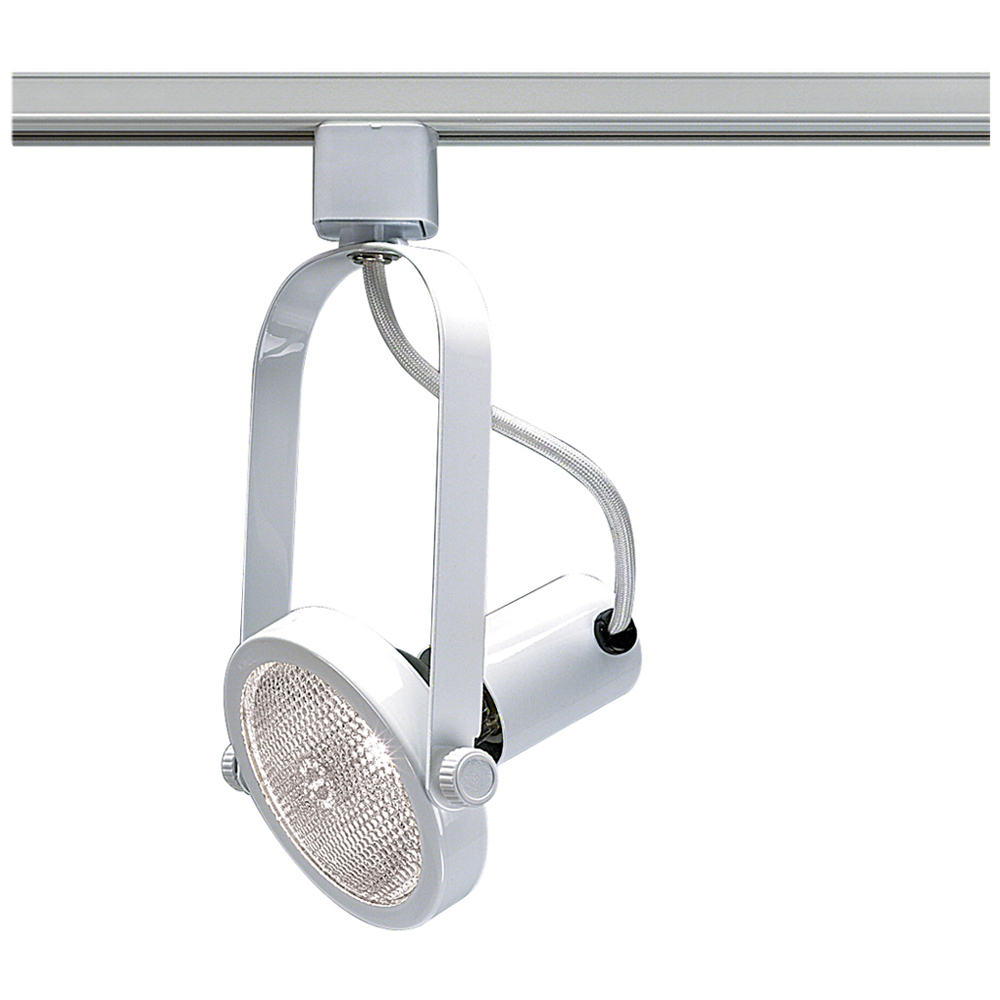 TH222 Transitional Track Lighting Head, Incandescent Lamp, 75 W Fixture, 120 V AC, Gimbal Ring Head, 10-1/2 in Max Extension