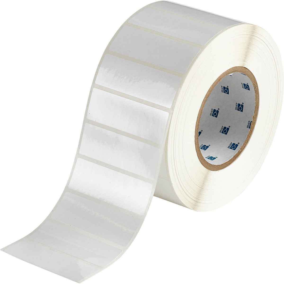 THT-18-533-3 CleanLift Rectangular Thermal Transfer Label, 1 in L x 3 in W, Blank Legend, White, B-533 Polyester