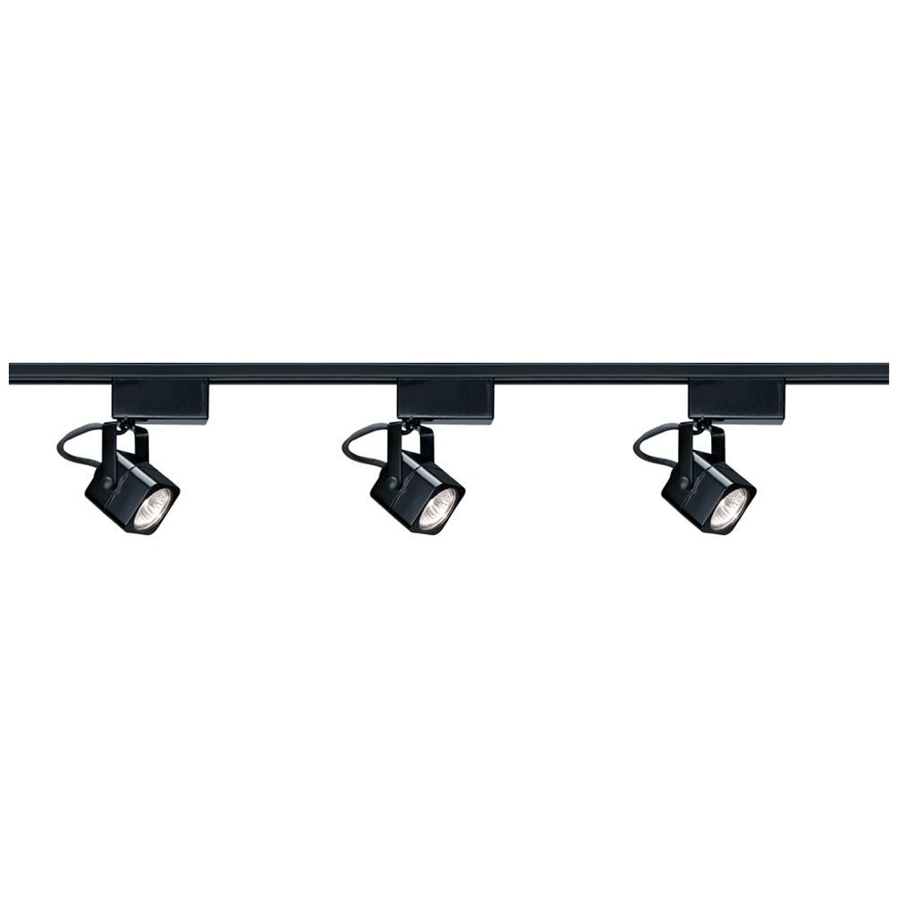 TK311 Low Voltage Transitional Track Lighting Kit, Halogen Lamp, 50 W Fixture, 120 VAC, Square Head, 6-1/2 in Maximum Extension