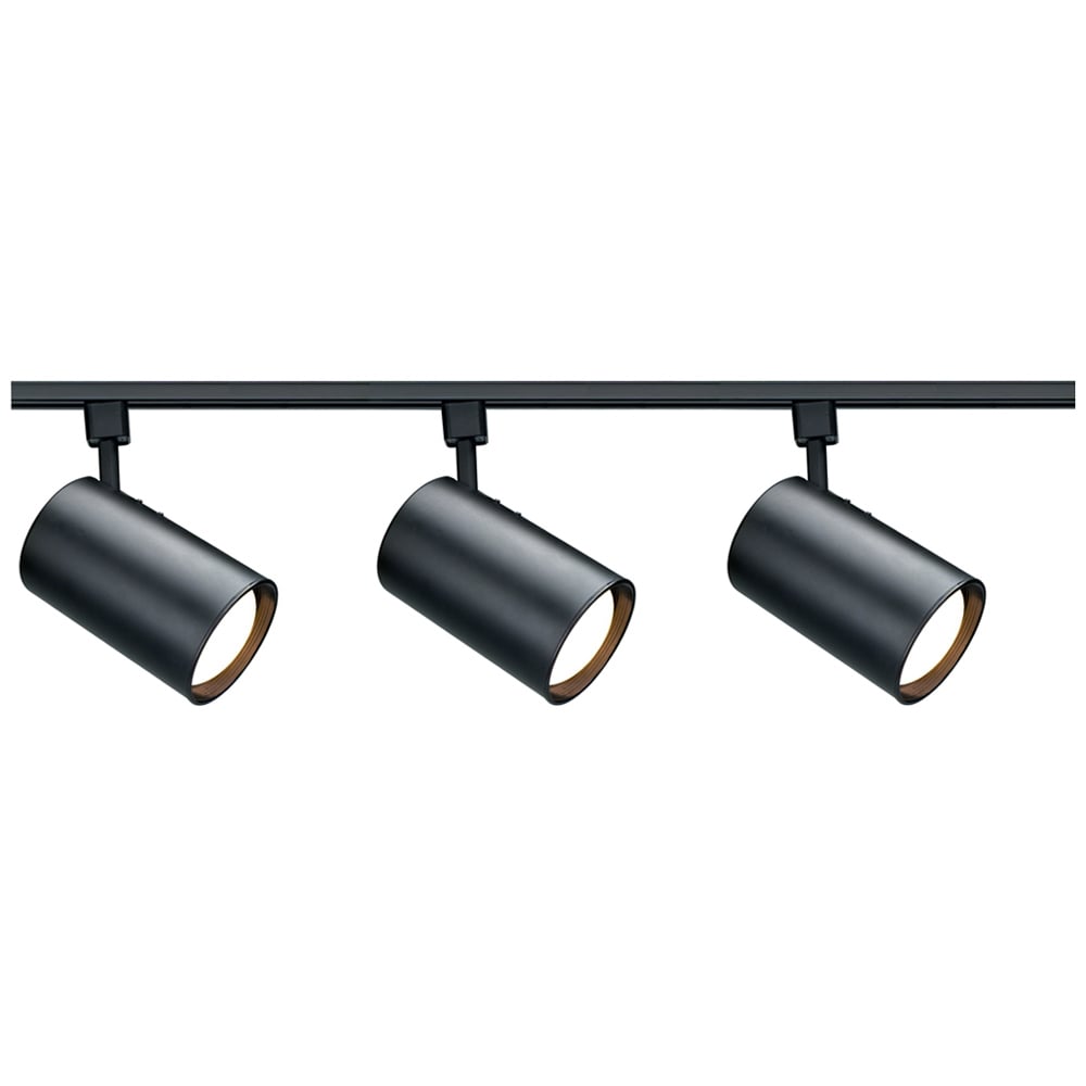 TK319 Transitional Track Lighting Kit, Incandescent Lamp, 75 W Fixture, 120 V AC, Straight Cylinder Head, 9-1/2 in Maximum Extension