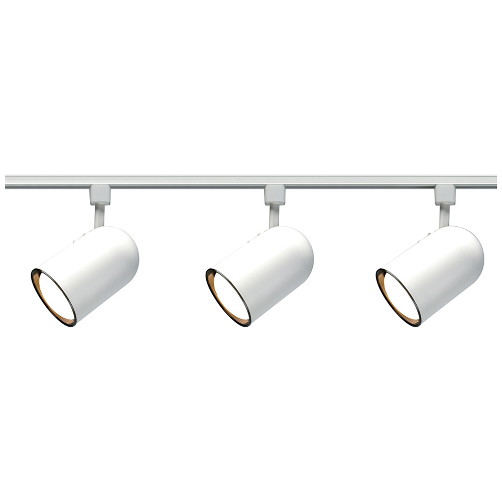TK322 Transitional Track Lighting Kit, Incandescent Lamp, 75 W Fixture, 120 V AC, Bullet Cylinder Head, 9-1/2 in Maximum Extension