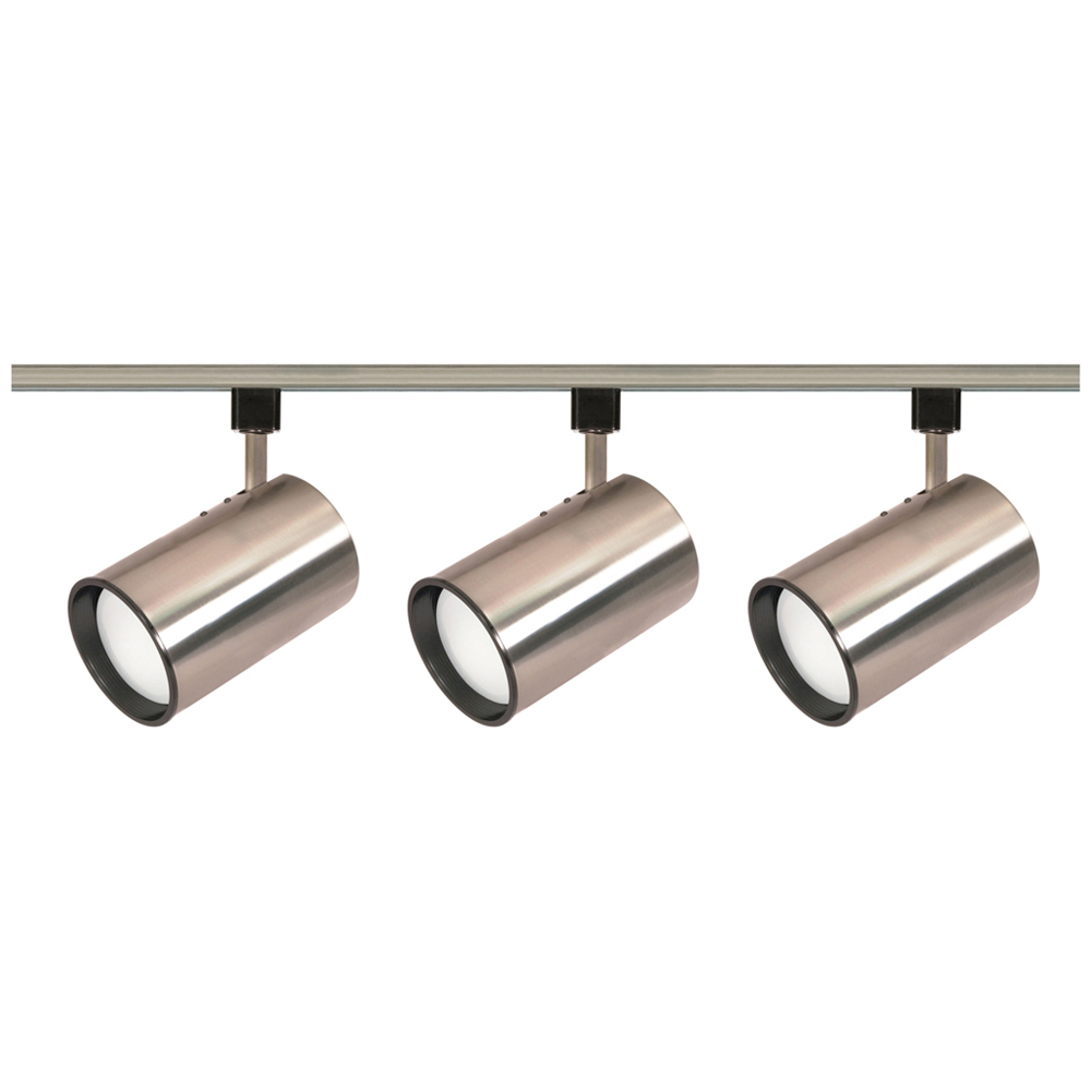 TK341 Transitional Track Lighting Kit, Incandescent Lamp, 75 W Fixture, 120 V AC, Straight Cylinder Head, 9-1/2 in Maximum Extension