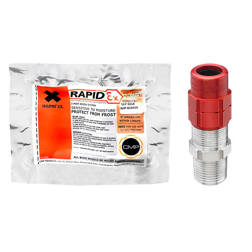 TMC2X-100118AX 2-Piece Straight Cable Connector, 1 in Trade, 0.87 to 1.18 in Cable Openings, Copper Free Aluminum