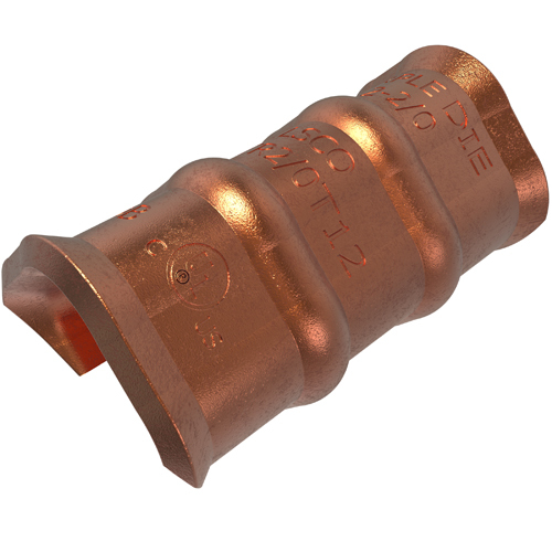 TWCTR2/0T12 Type TWCT Grounding Thin Wall Compression C-Tap, 1 to 2/0 AWG Main/Run, 12 to 1 AWG Tap, Copper