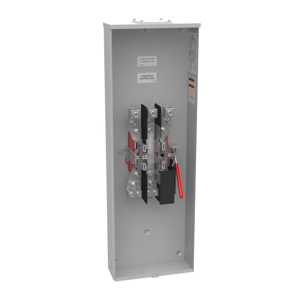 U1079-X-QG-K3-K2-5T6-AMS 5 Term, Ringless, Large Closing Plate, Quadplex Ground, Lever Bypass, Single Connector, 4-600 kcmil, Double Connector, 6-350 kcmil, Ameren