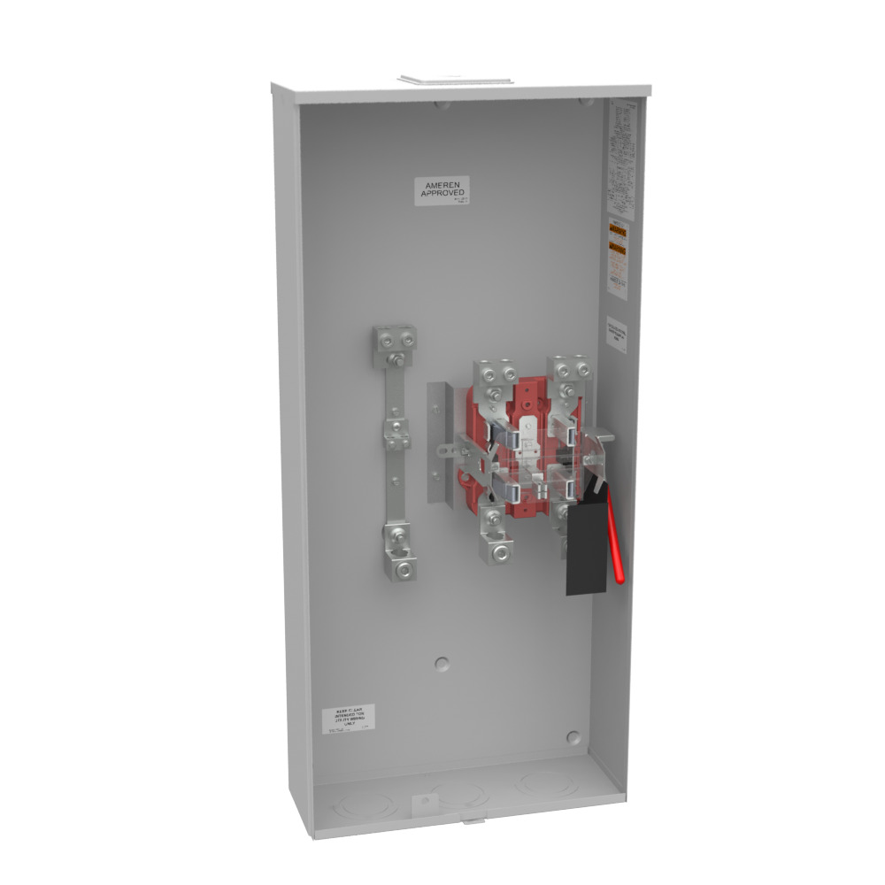 U5786-X-K3-K2-5T6-BL-AMS 5 Term, Ringless, Large Closing Plate, Lever Bypass, Single Connector, 4-600 kcmil, Double Connector, 6-350 kcmil, 9 to 16 inch Barrel Lock with Bracket Provision, Ameren