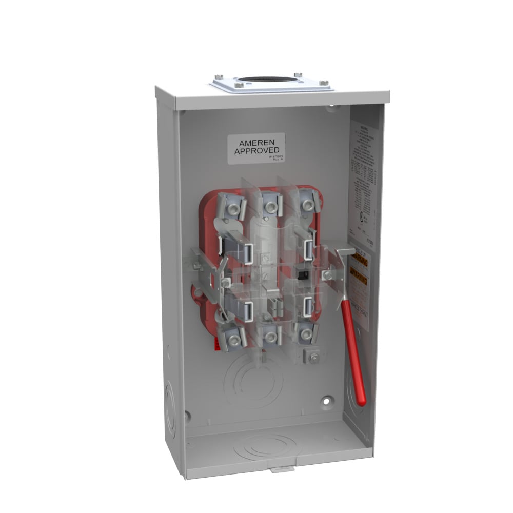 U9550-RRL-QG-AMS 5 Term, Ringless, Large Hub Opening Adapt to Small, Quadplex Ground, Lever Bypass, Ameren