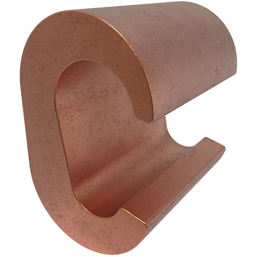 ULT-3-Z ClearChoice Type ULT Grounding Compression C-Crimp, 3/0 to 4/0 AWG Main/Run, 8 AWG Tap, Copper