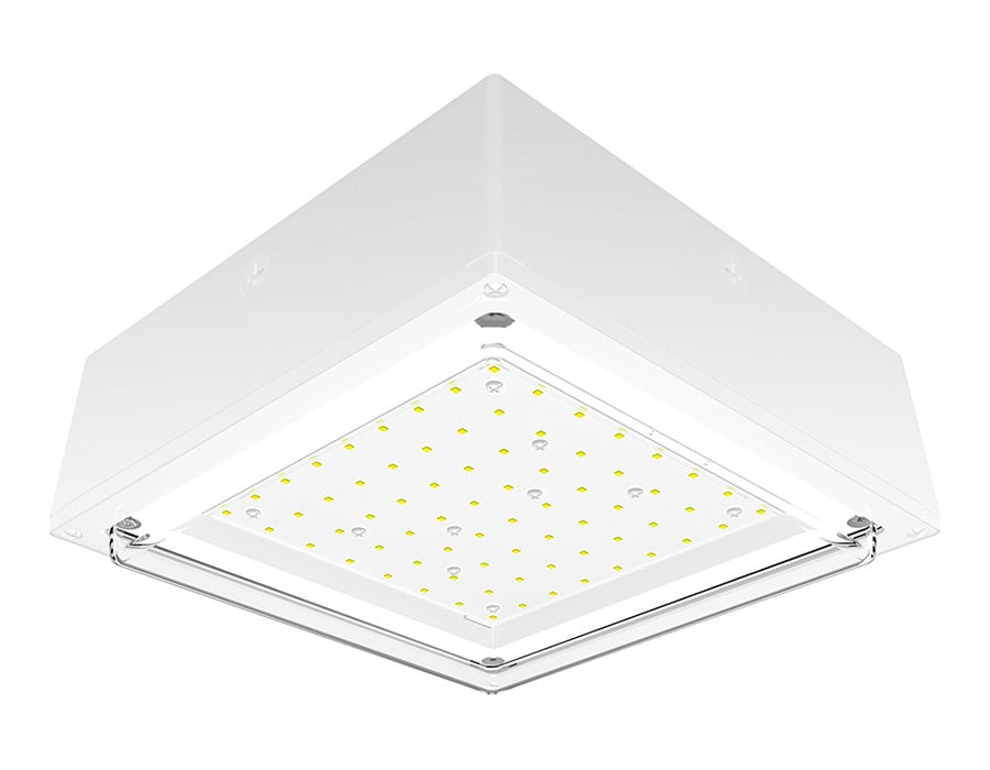 VANLED20W Vandalproof Canopy Lighting, 22 W Fixture, 120/208/240/277 V AC, White Housing