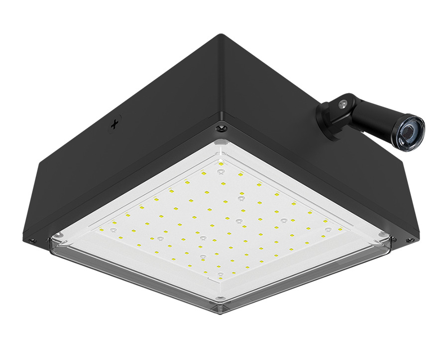 VANLED40/PCS Canopy Lighting, 38 W Fixture, 120 V AC, Bronze/Polyester Powder Coated Housing