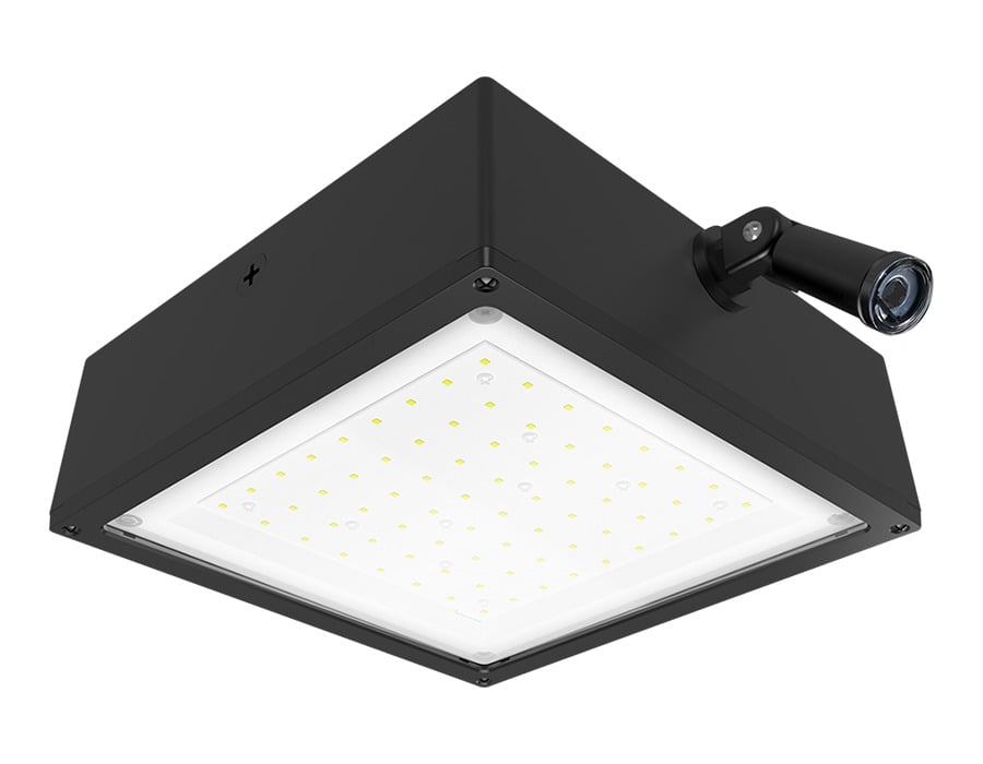 VANLED40F/PCS Canopy Lighting With 120 V AC Swivel Photocell, 38 W Fixture, 120 V AC, Bronze/Polyester Powder Coated Housing