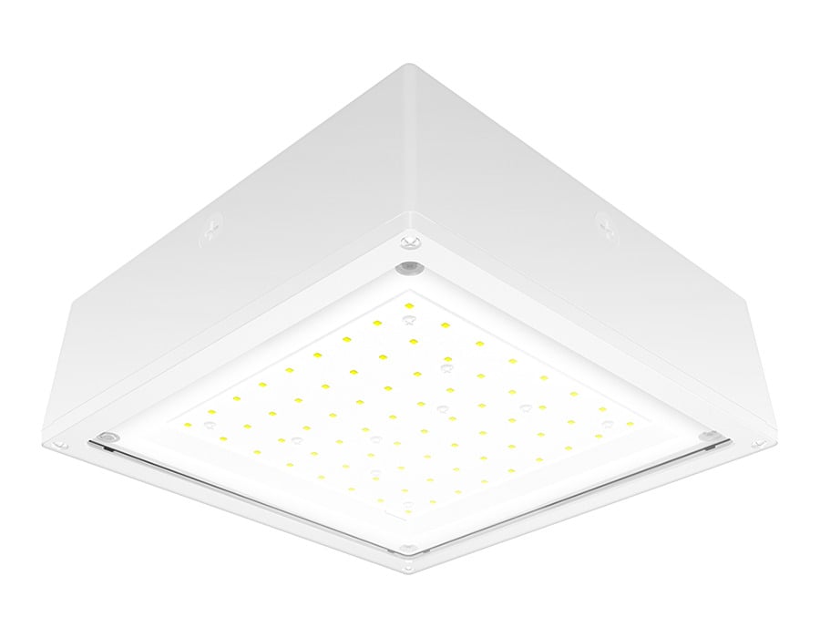VANLED40FW Vandalproof Canopy Lighting, 39 W Fixture, 120/208/240/277 V AC, White/Polyester Powder Coated Housing