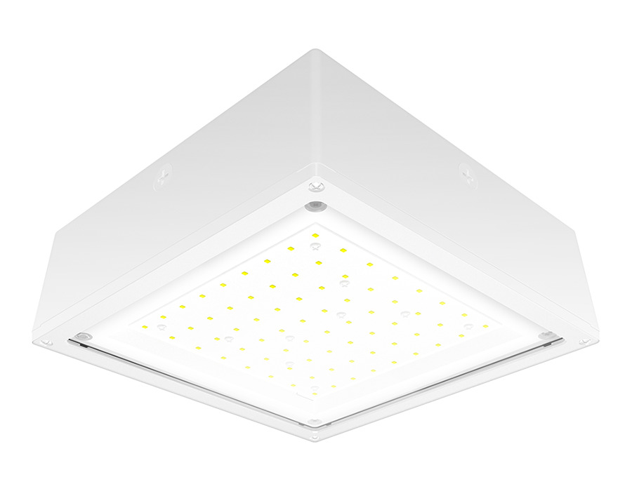 VANLED52FW Standard Canopy Lighting, 52 W Fixture, 120/208/240/277 V AC, White Housing