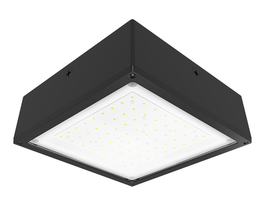 VANLED65YF Canopy Lighting With On/Off Driver, 63 W Fixture, 120/208/240/277 V AC, Bronze/Polyester Powder Coated Housing