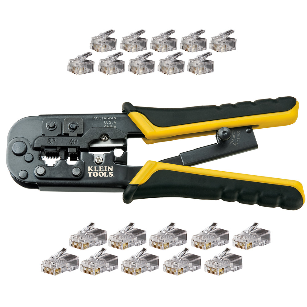 VDV226-817 Twisted Pair Modular Cable Installation Kit, For Use With RJ11/RJ12, RJ22 and RJ45 Cables, Yellow