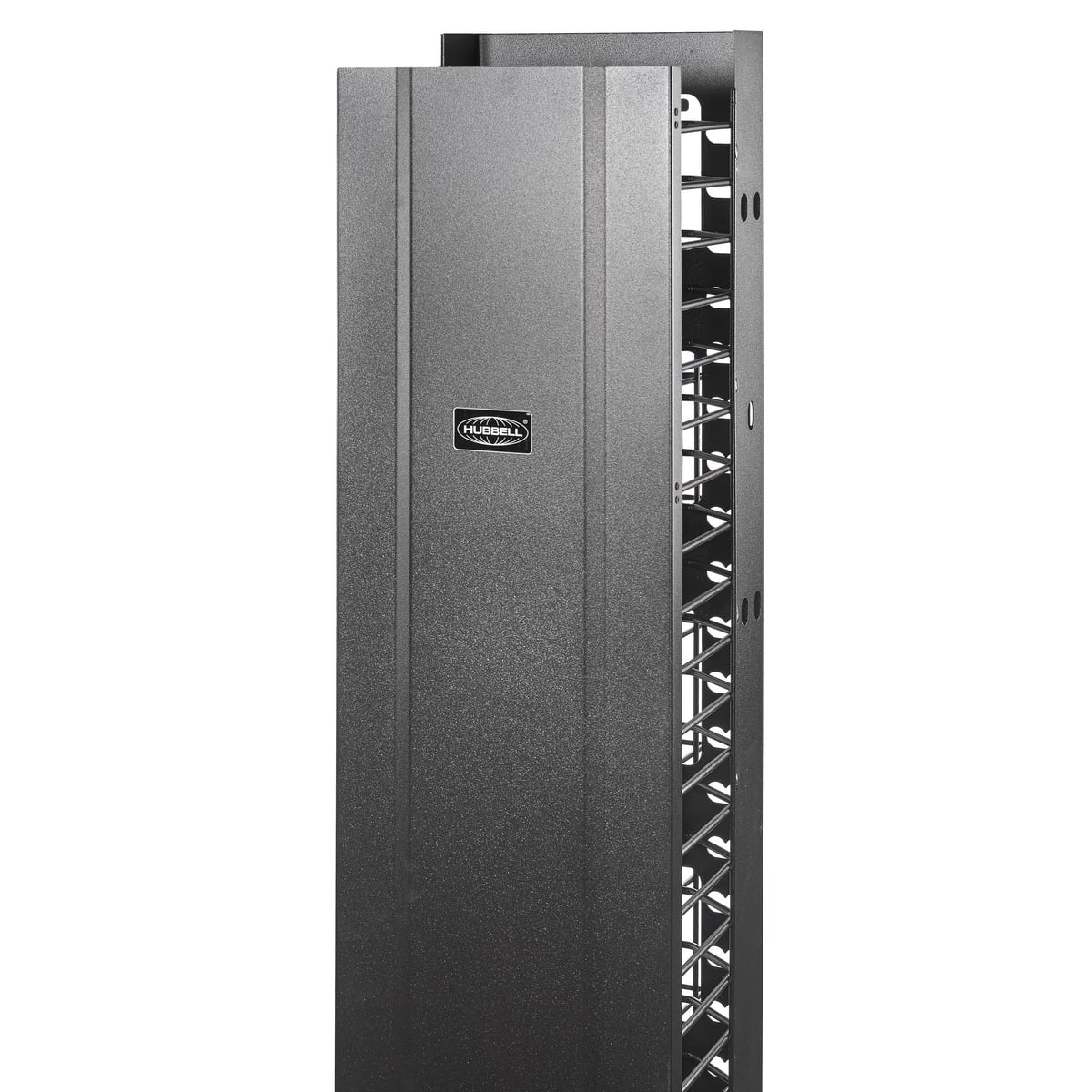 VM1013 M Series Rack Mount Single Sided Standard Vertical Cable Manager, 84 in H x 10 in W x 13 in D, Steel, Black