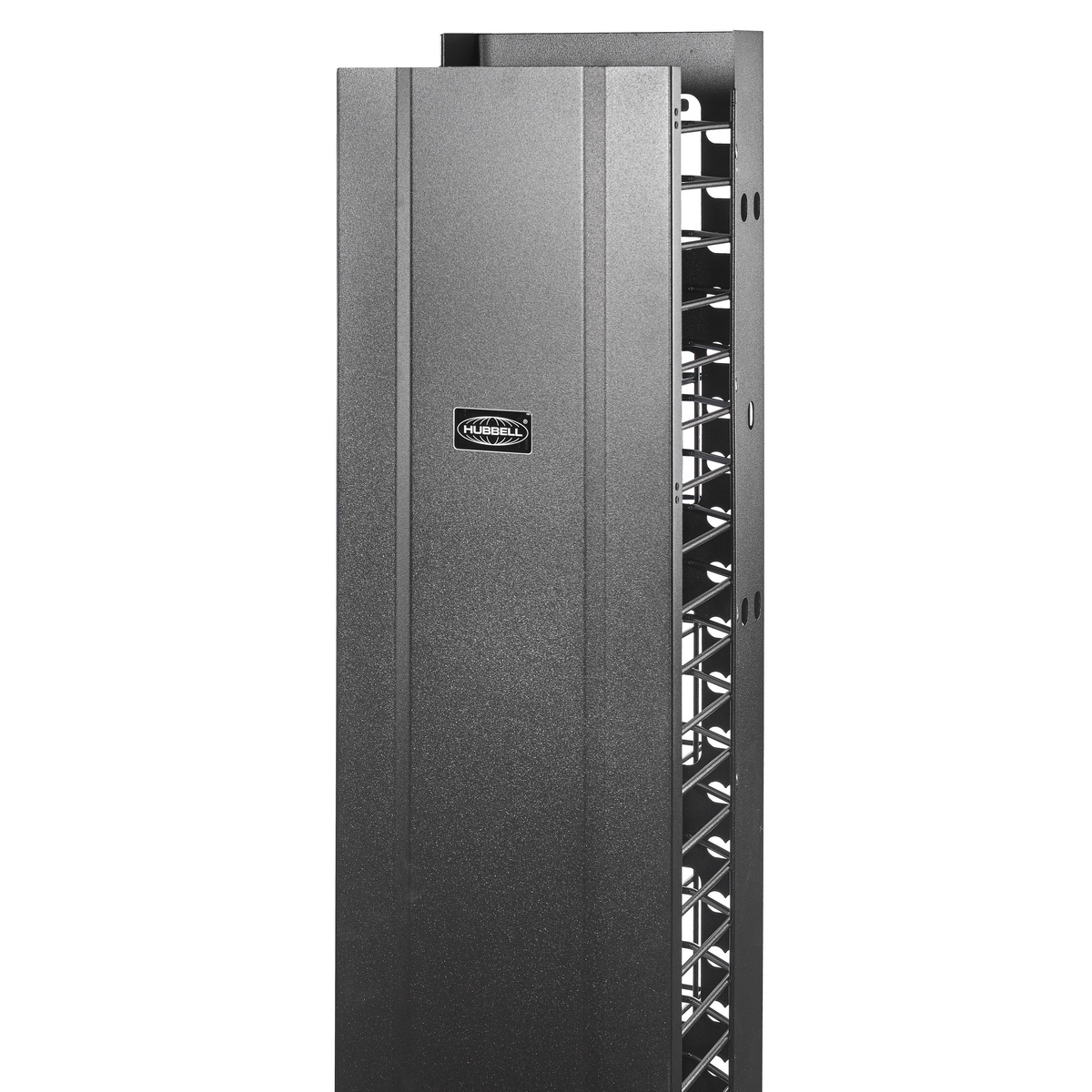 VM818 M Series Rack Mount Riser Standard Vertical Cable Manager With Cable Basket, 8 in W x 18 in D, Steel