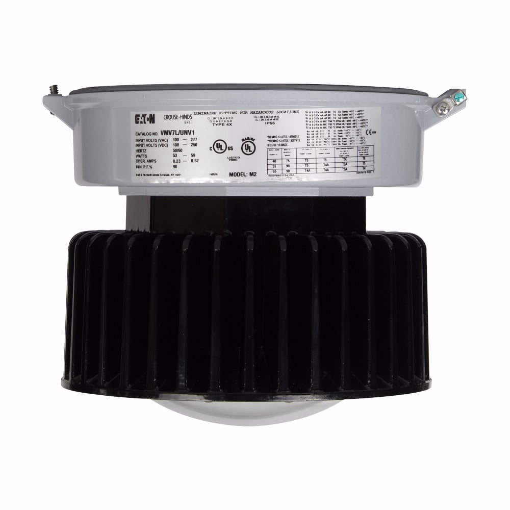 VMV7L/UNV34 Champ Explosionproof Type V Luminaire,) LED Lamp, 62 W Fixture, 347 to 480 VAC, Corro-Free Epoxy Powder Coated Housing