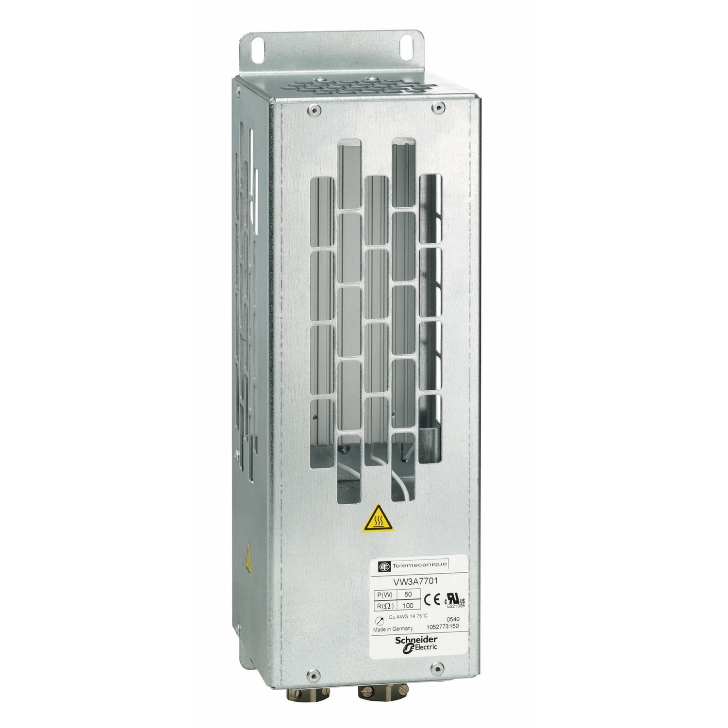 VW3A7701 Braking Resistor, For Use With Altivar Easy 310, Altivar 312, Altivar 61, Altivar 12, Altivar 71, Altivar 312 Solar, Altivar 32, Altivar 31C Variable Frequency Drive