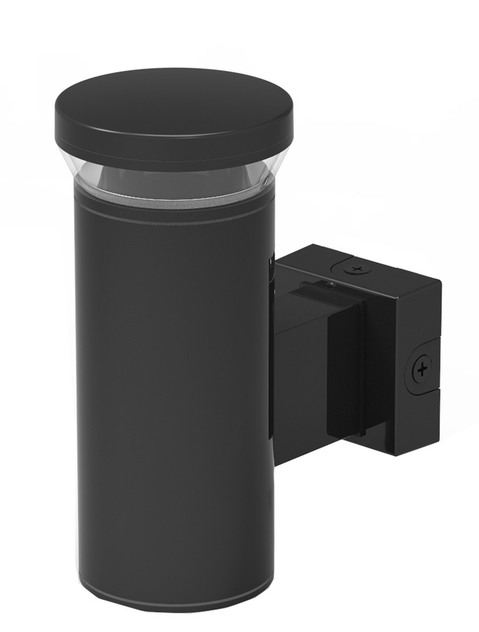 WBLEDR18N Round Wall Sconce, 17 W Fixture, 120 to 277 V AC, Bronze/Polyester Powder Coated Housing
