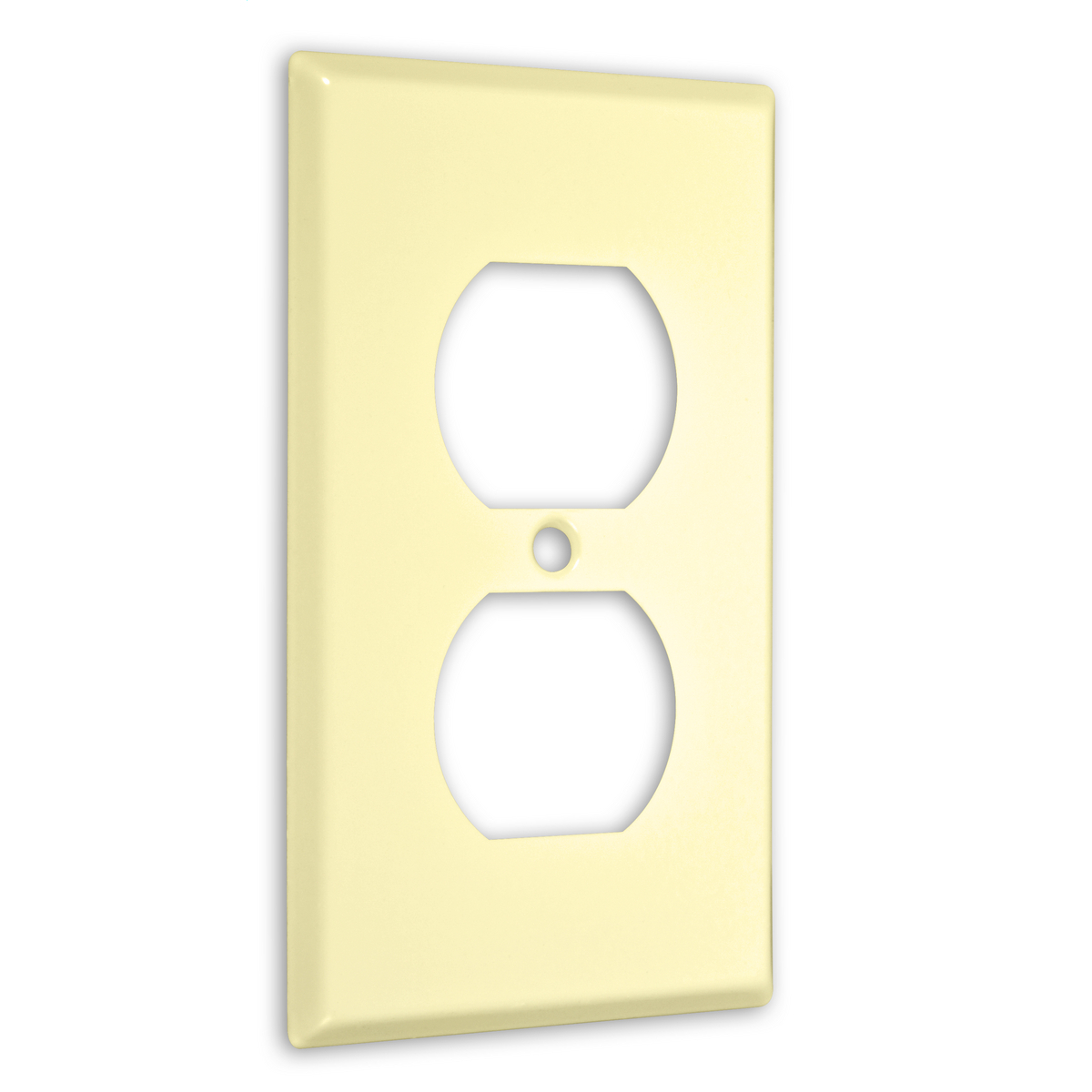 WI-D Standard Wall Plate, 1 Gangs, 2-3/4 in W x 4-1/2 in H, Metal, Ivory