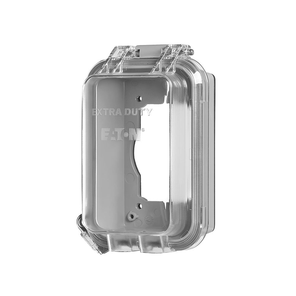 WIU-1VX Extra Duty Non-Metallic Self-Closing While-In-Use Cover, 6.09 in L x 4.45 in W x 3-1/4 in D, Polycarbonate