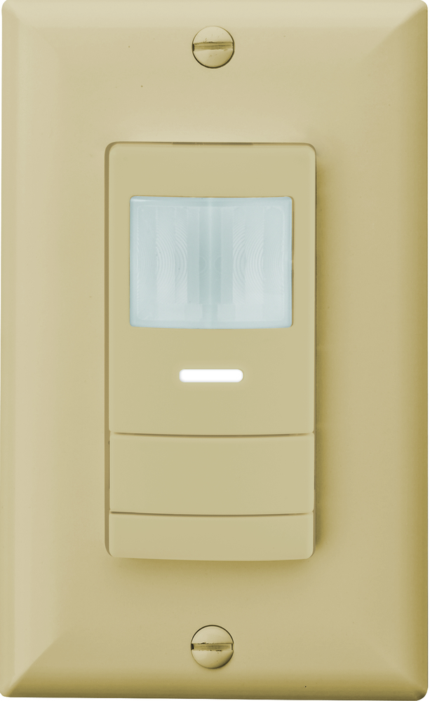 WSX PDT 2P IV Wall Switch Occupancy Sensor, Passive Dual Technology, Two Pole, Ivory