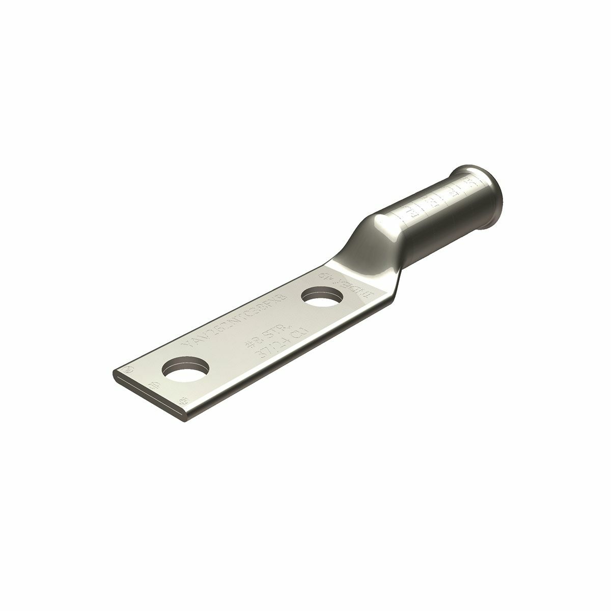YAV262NTC38FXB YAV-2NT-FX 2-Hole Compression Lug, 2/0 AWG Flexible/Stranded Copper Conductor, Die Code: 13, 3/8 in Stud, Copper