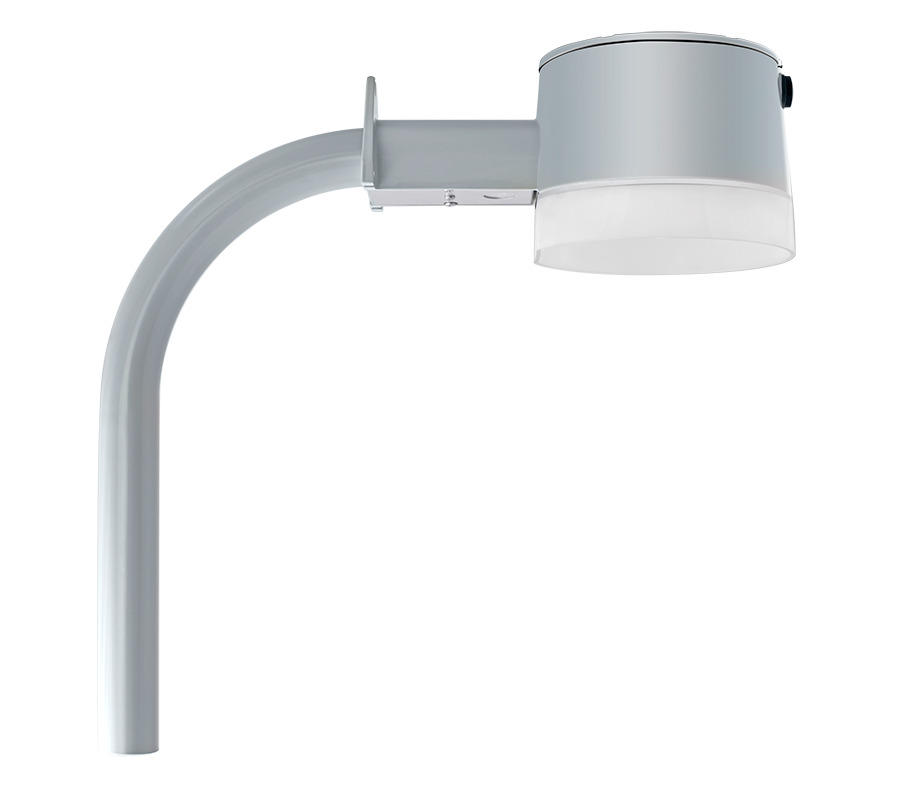 YBLED26/ARM YardBlaster Roadway Yard Light With Arm,), 28 W Fixture, 120/277 V AC, Gray Housing