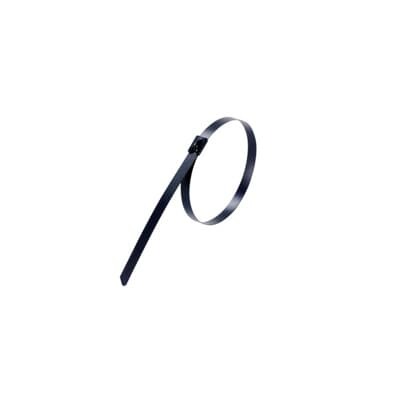 YLS-4.6-360BC T&B Coated UV-Resistant Cable Tie, 14.17 in L x 0.18 in W x 0.014 in THK, 316 Stainless Steel, Black