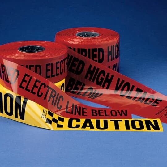 YT6 Homac Warning Tape, Yellow, 1000 ft L x 6 in W