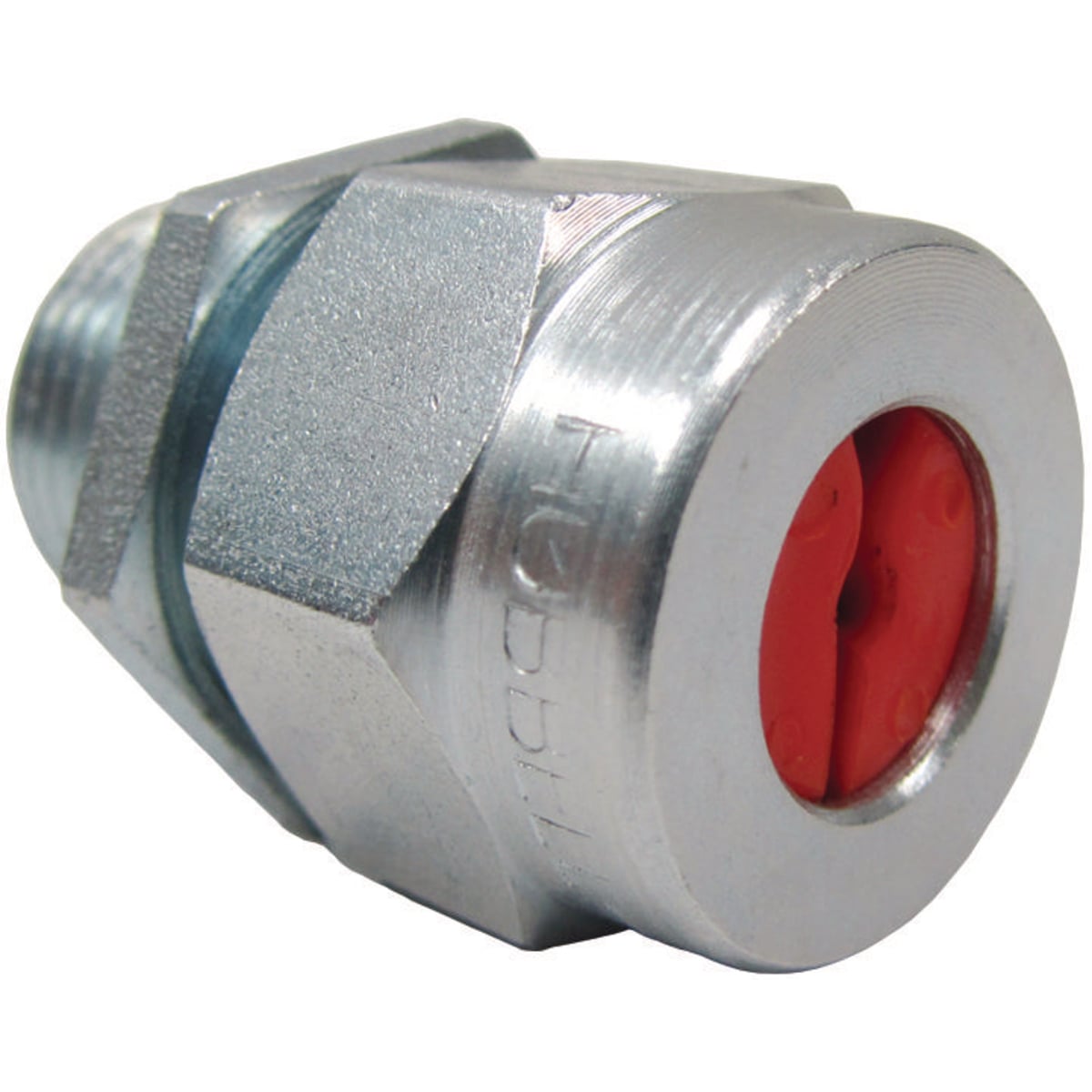 ZS209ZP Z Series Straight Cord Connector, 3/4 in Trade, 1/2 to 5/8 in Cable Openings, Malleable Iron/Steel, Natural/Zinc Electro Plated