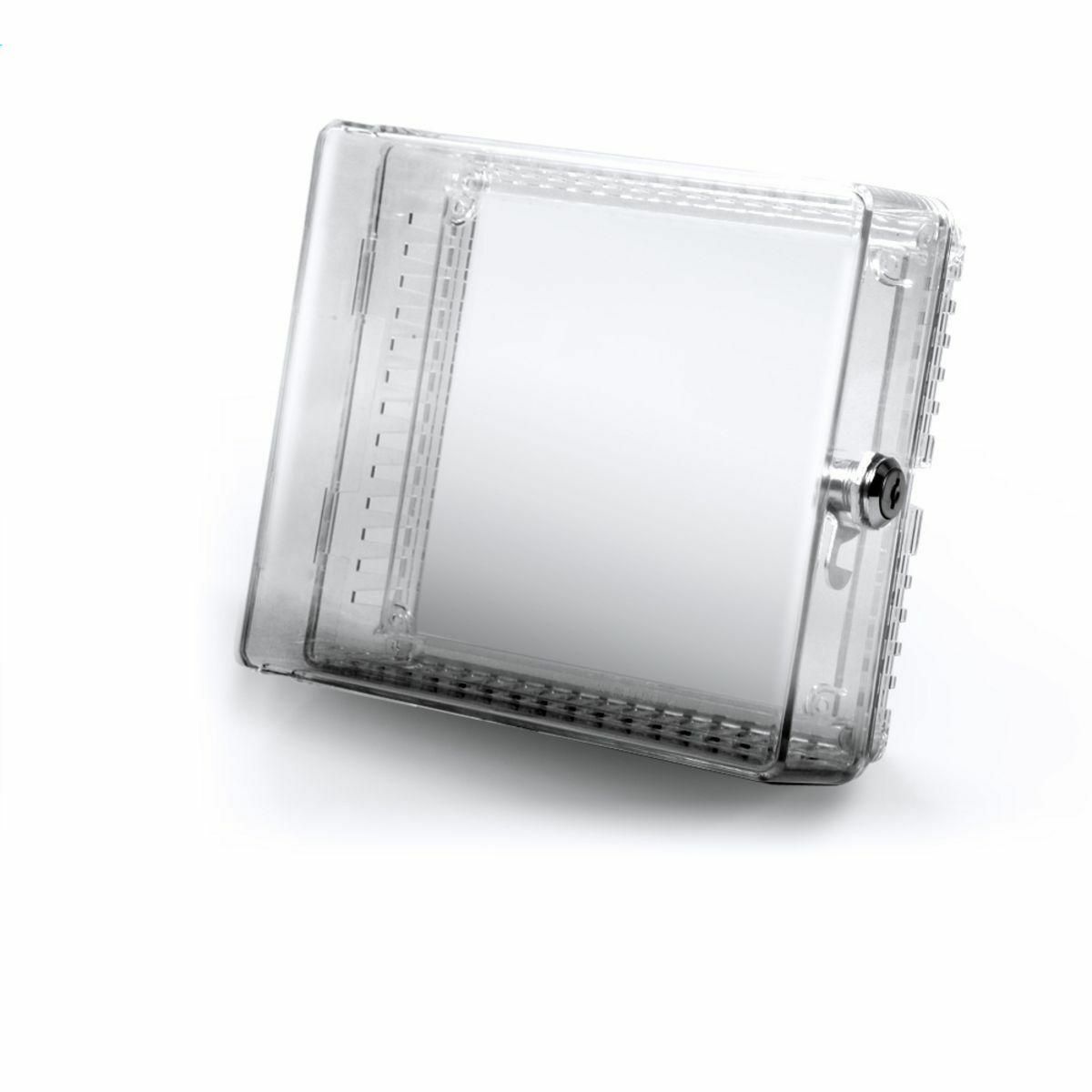 ZTC200 Low Profile Medium Thermostat Guard Cover, 6-1/2 in H x 7-5/8 in W x 3 in D, Polycarbonate, Clear