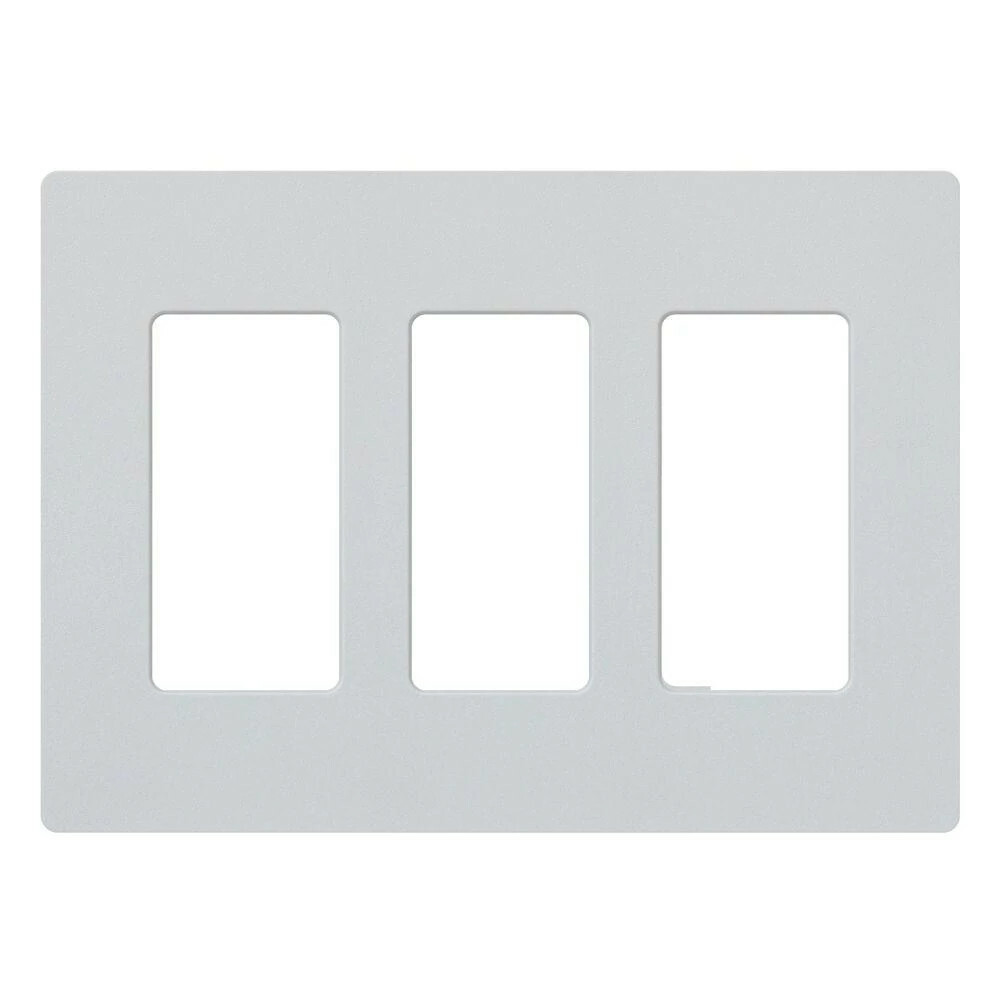 SC-3-PD Claro Wall Plate for Decorator-Style Dimmers, Switches, and Outlets, 3 Gang, Satin, Palladium