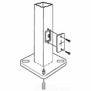 AB18-0 Anchor Bolt, 18 in L x 5 in W x 3 in H, For Use With RSA and RSALP 4-1/2 in Pole, Steel