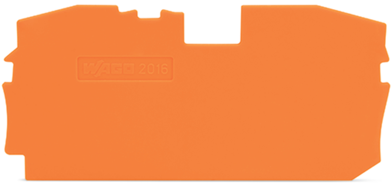 2016-1292 Half Sine End and Intermediate Plate, Polyamide, Orange