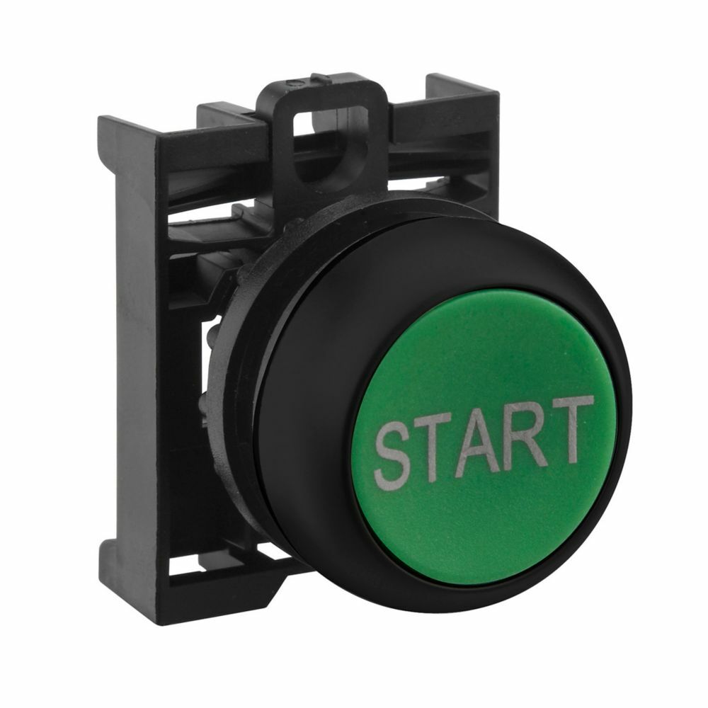 M22S-D-G-GB1 Modular START Inscription Non-Illuminated Pushbutton Operator, 22.5 mm, Green