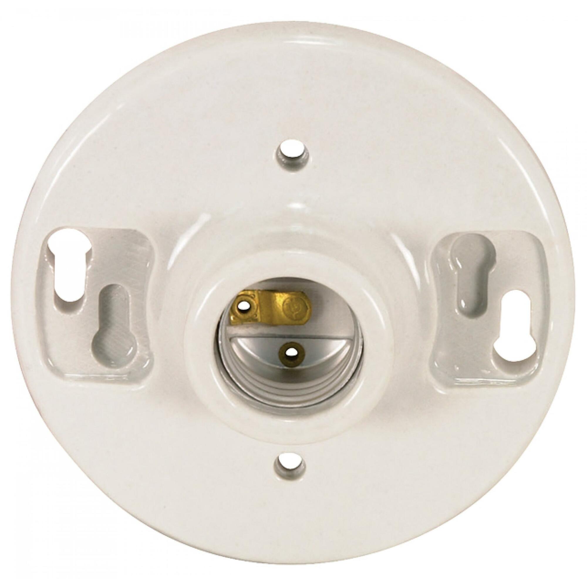90-445 Keyless Ceiling Receptacle, 250 V AC, Glazed Porcelain