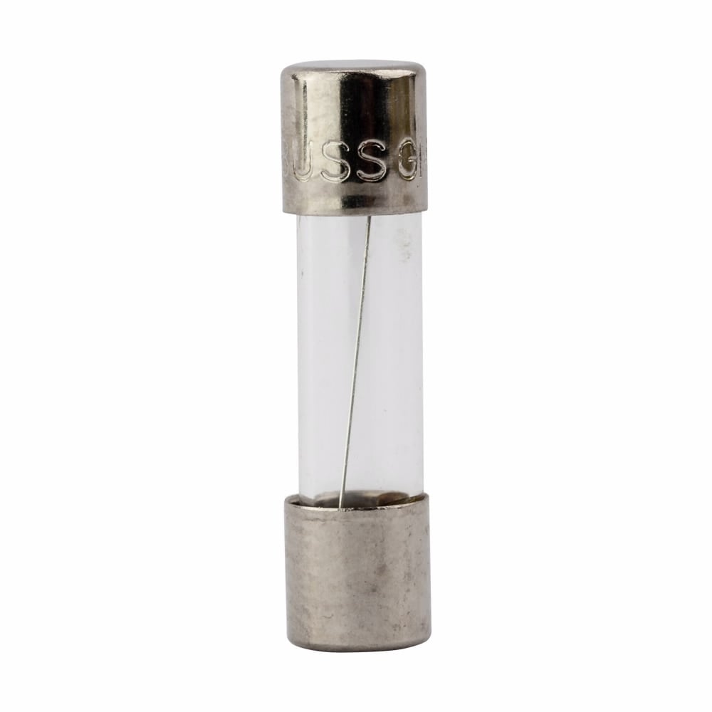 BK/GMC-1-R Low Breaking Medium Time Delay Fuse With Nickel Plated Brass End Caps, 1 A, 250 V AC, 35 A/10 kA Interrupt, Cylindrical Body