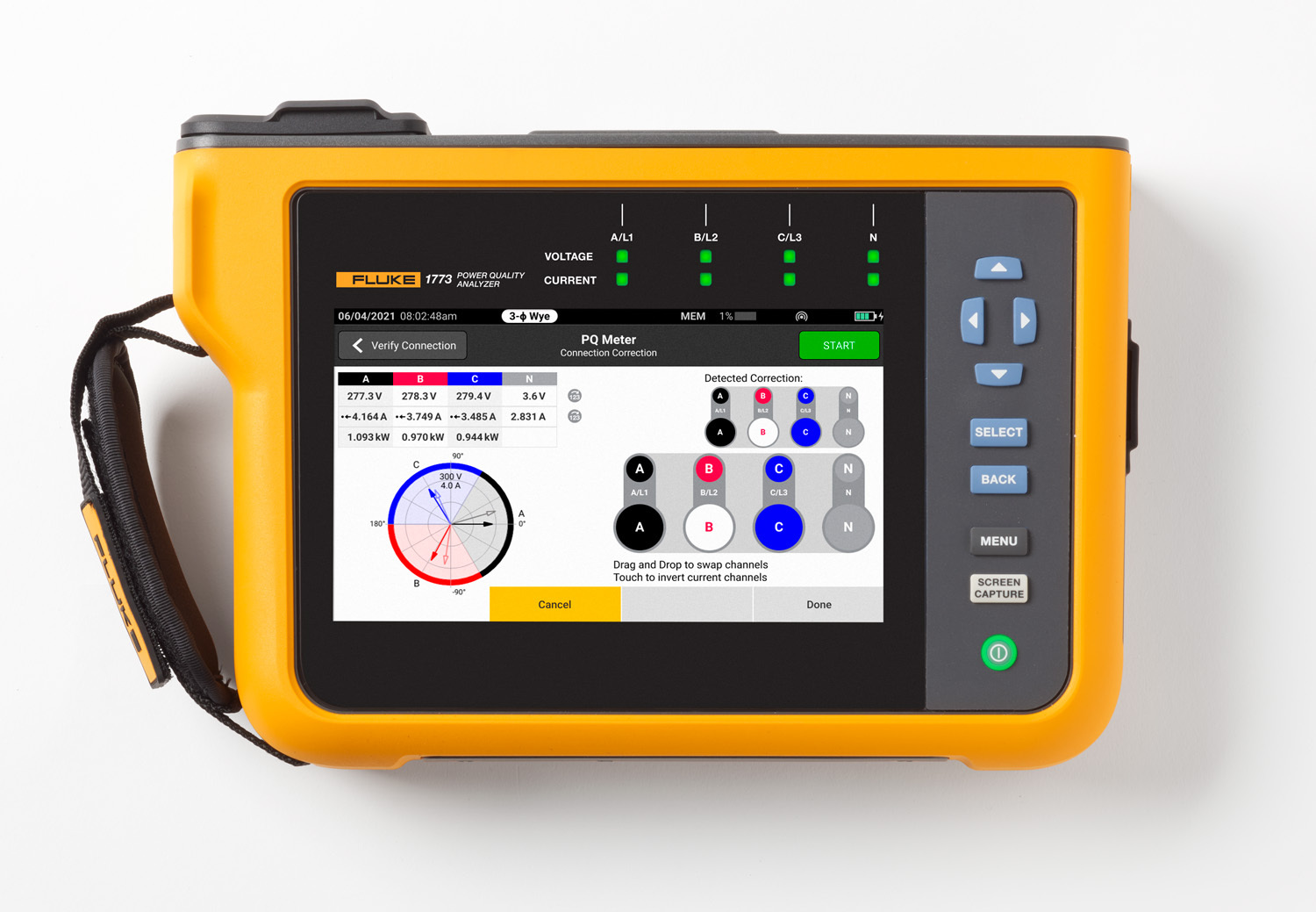 FLUKE-1773 3-Phase Power Quality Analyser