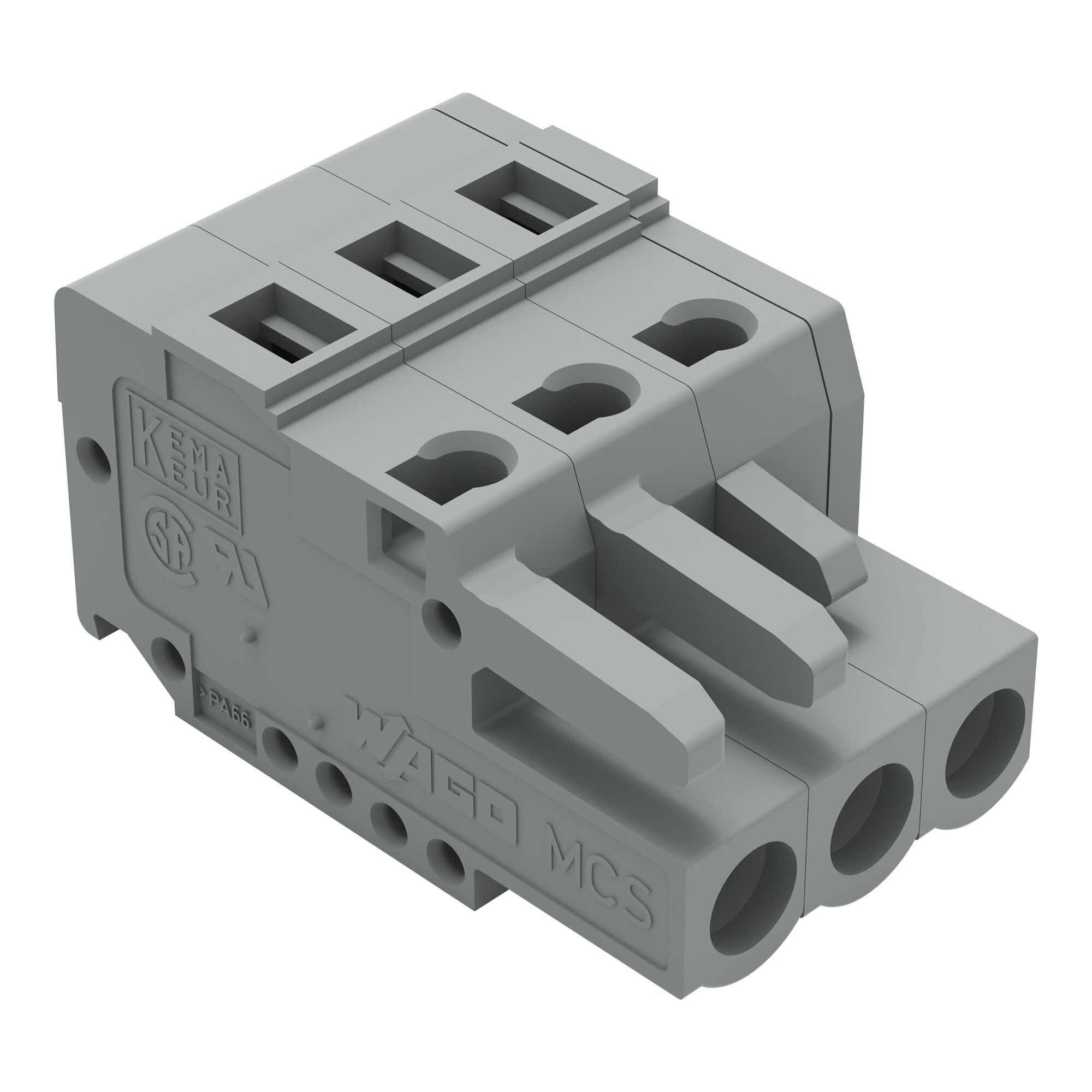 231-103/026-000 Operating Tool 1-Conductor Female Connector, 630 V, 16 A, 28 to 12 AWG Wire, 3 Poles